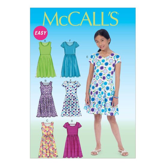 McCall&rsquo;s Girls&rsquo; Dress Sewing Pattern M7079 (7-14) image number 1