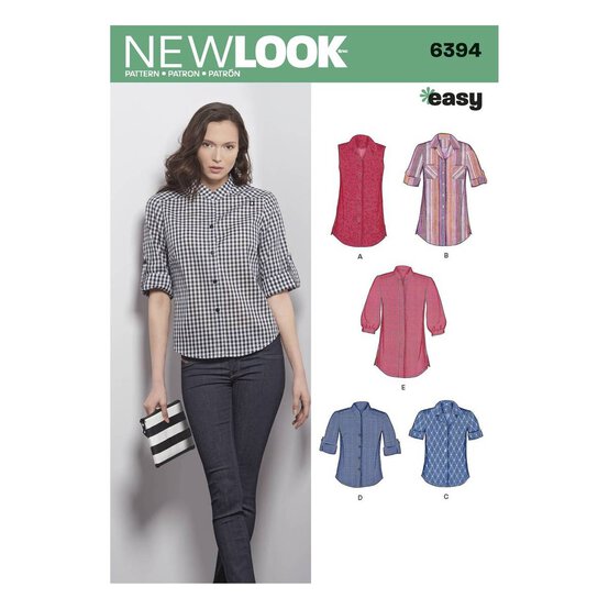 New Look Women's Shirt Sewing Pattern 6394 image number 1