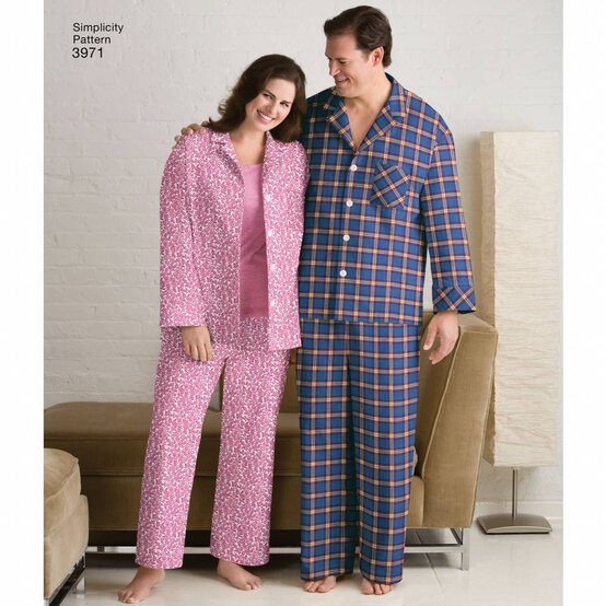 Simplicity Unisex Pyjamas Sewing Pattern 3971 (XL to XXL) image number 4
