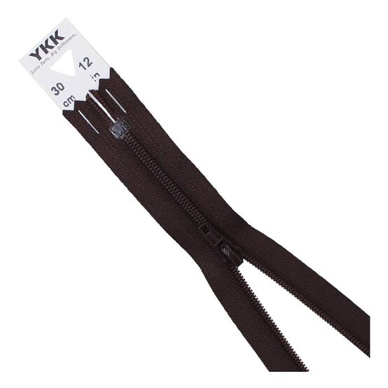 YKK Brown Dress and Skirt Zip 30cm image number 1