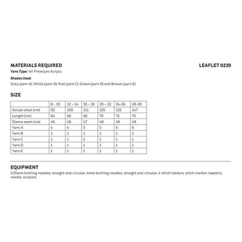 Knitcraft Festive Fair Isle Jumper Pattern 0239