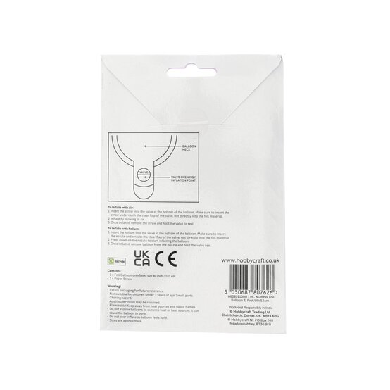 Extra Large Pink Foil Number 3 Balloon image number 4