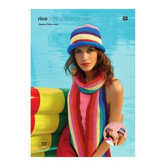 Rico Creative Cotton Aran Scarf and Hats Digital Pattern 535