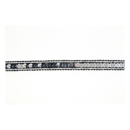 Black and Silver Metallic-Edged Sequin Trim by the Metre image number 2