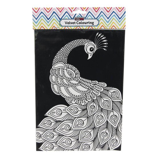 Peacock Colour-In Velvet Picture image number 2