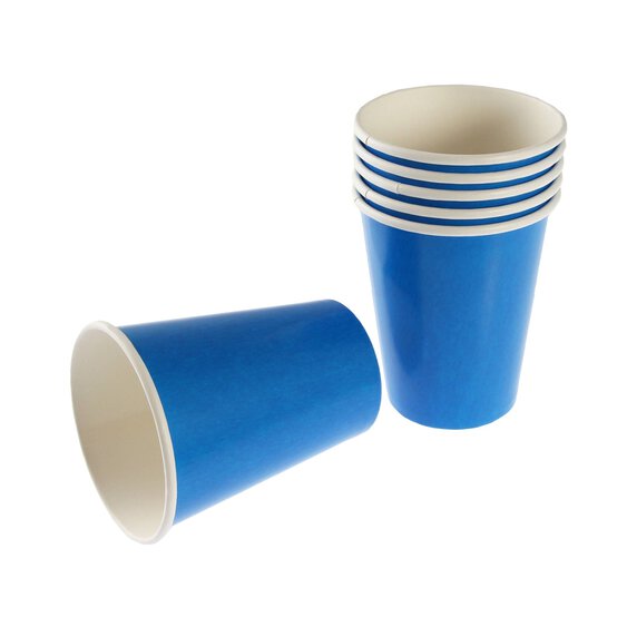 Cobalt Blue Paper Cups 8 Pack image number 1