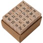 Typewriter Mini Alphabet Wooden Stamp Set 30 Pieces image number 3