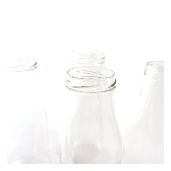 Glass Milk Bottle 250ml 6 Pack
