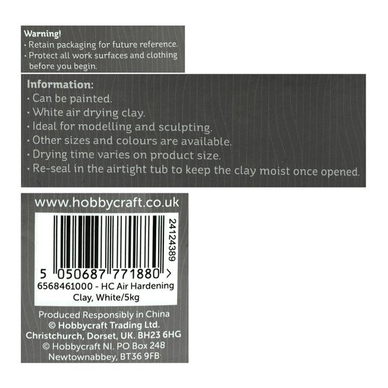 White Air Drying Clay 5kg image number 4