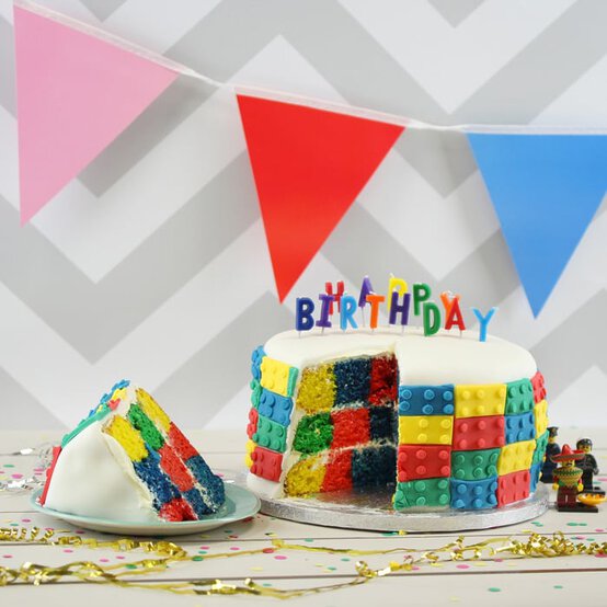 How to Make a Lego Checkerboard Cake image number 1