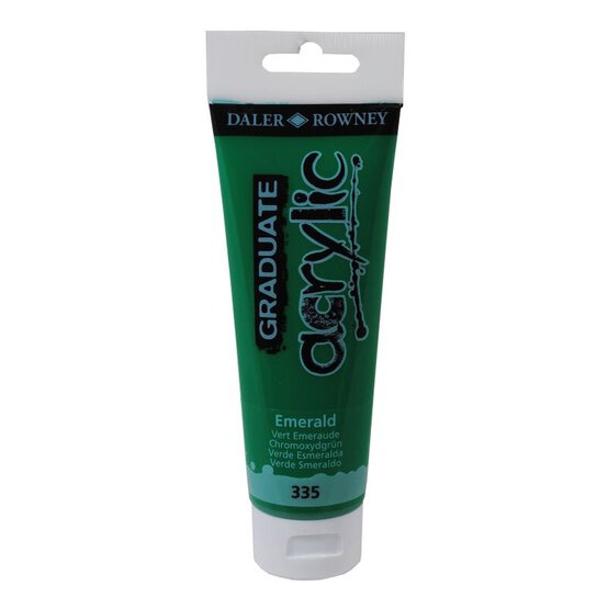 Daler-Rowney Graduate Emerald Green Acrylic Paint 120ml image number 1