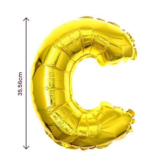 Gold Foil Letter C Balloon image number 2