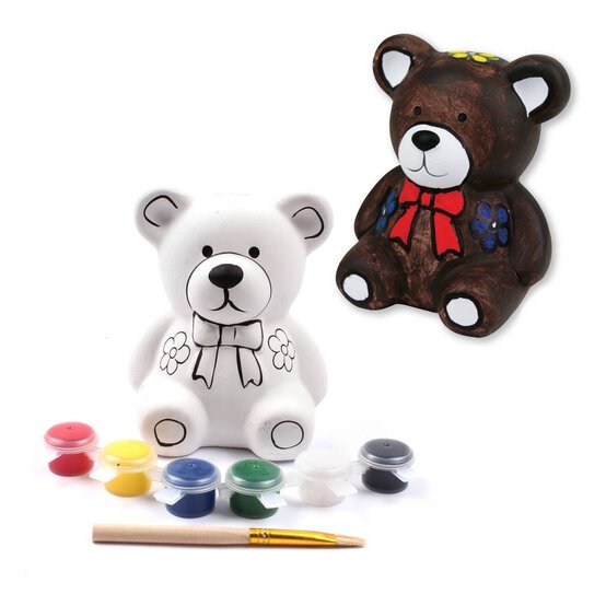 Paint Your Own Teddy Bear Money Box image number 1