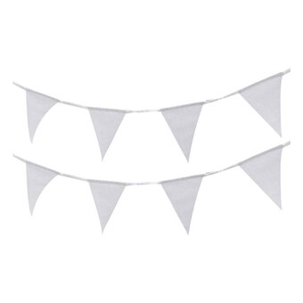 Ginger Ray Beautiful Botanics White Fabric Bunting 5m