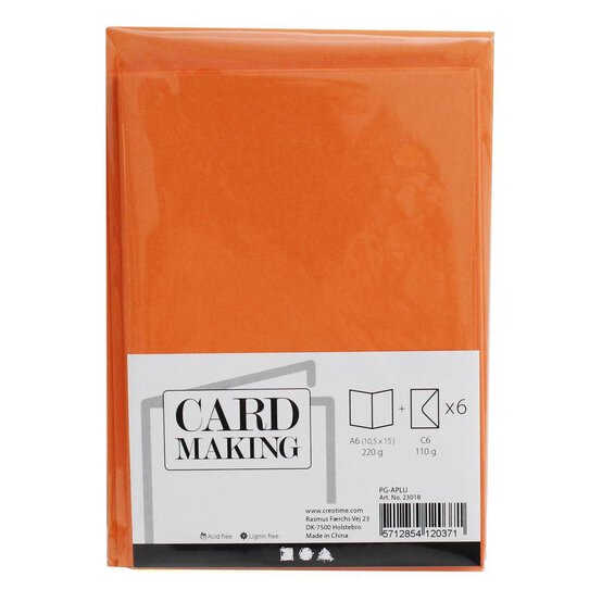 Orange Cards  A6 6 Pack image number 2