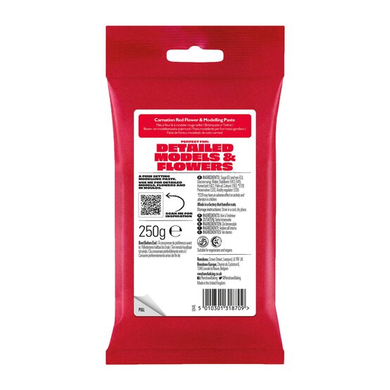 Renshaw Carnation Red Flower and Modelling Paste 250g image number 2