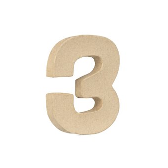 Mini Mache Number 3 10cm