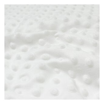 White Soft Dimple Fleece Fabric by the Metre