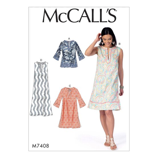 McCall&rsquo;s Women's Dress Sewing Pattern M7408 (XS-M) image number 1