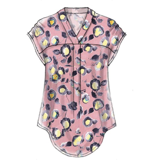 McCall&rsquo;s V-Neck Tops Sewing Pattern M7359 (L-XXL) image number 4