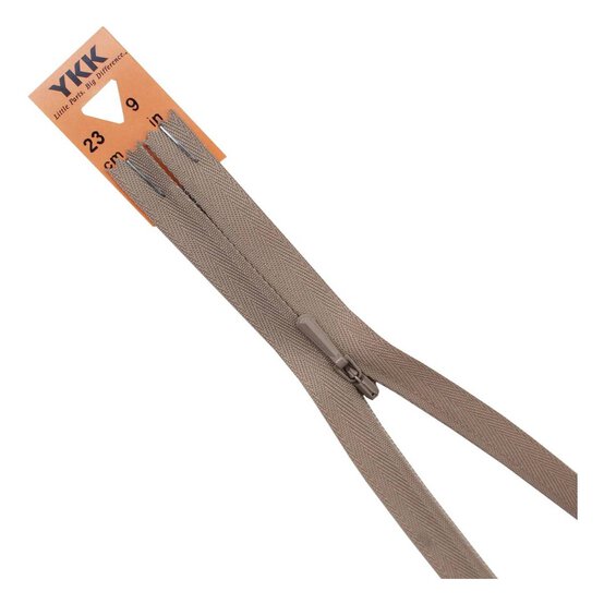 YKK Fawn Concealed Zip 23cm image number 1