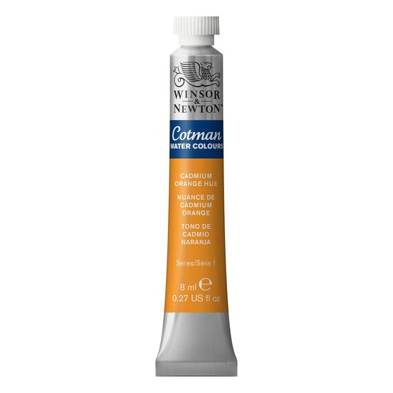 Winsor & Newton Cotman Cadmium Orange Hue Watercolour Tube 8ml (090) image number 1