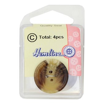 Hemline Assorted Basic Knitwear Button 4 Pack