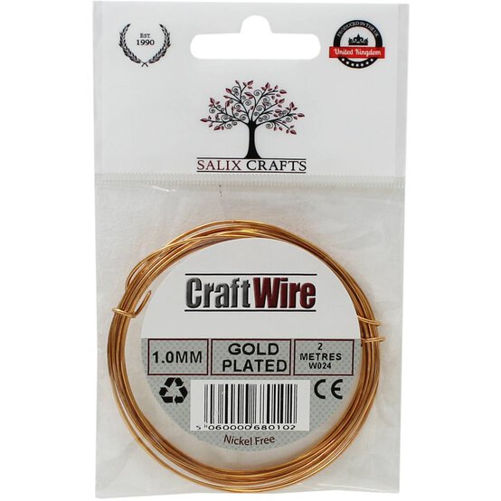 Salix Gold-Plated Wire 1mm x 2m image number 1