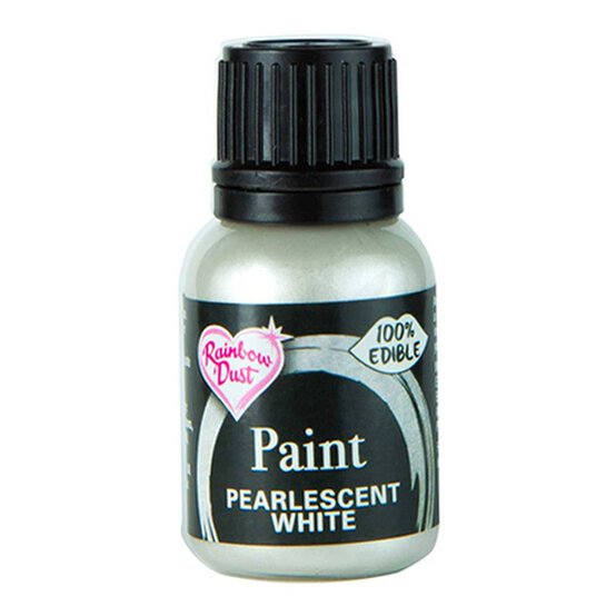 Rainbow Dust Pearlescent White Food Paint 25ml image number 1
