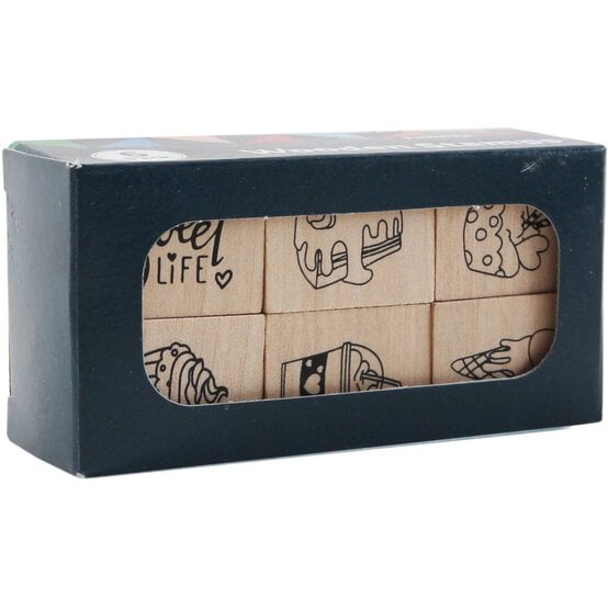 Sweet Treats Wooden Stamp Set 6 Pieces image number 4