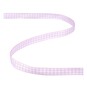 Light Pink Gingham Ribbon 9mm x 5m image number 2