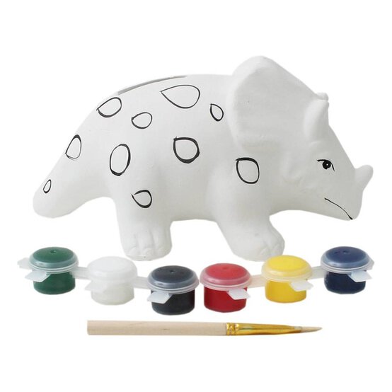 Paint Your Own Dinosaur Money Box 17cm x 8.8cm x 9cm image number 1