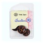Hemline Brown Novelty Round Shank Button 3 Pack image number 2