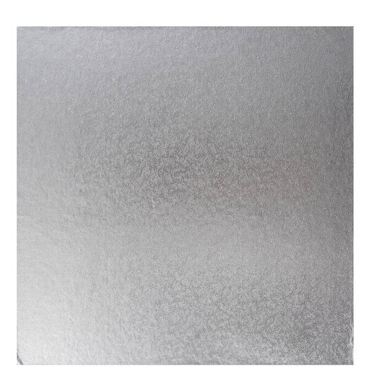 Silver Square Double Thick Card Cake Board 14 Inches image number 1