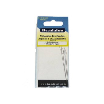 Beadalon Collapsible Eye Beading Needles 6.4cm 4 Pack