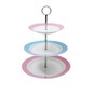 Three Tier Pink Polka Dot Ceramic Cake Stand image number 1