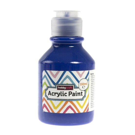Kids&rsquo; Blue Acrylic Paint 150ml image number 1