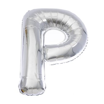 Extra Large Silver Foil Letter P Balloon