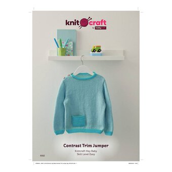 Knitcraft Contrast Trim Jumper Pattern 0152