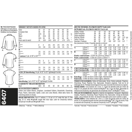 New Look Women's Tops Sewing Pattern 6407 image number 3