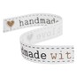 Gold Handmade with Love Satin Ribbon 12mm x 4m image number 1