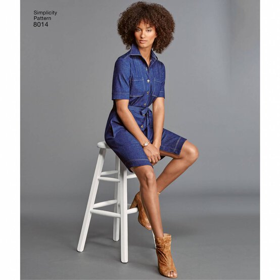 Simplicity Shirt Dress Sewing Pattern 8014 (6-14) image number 5