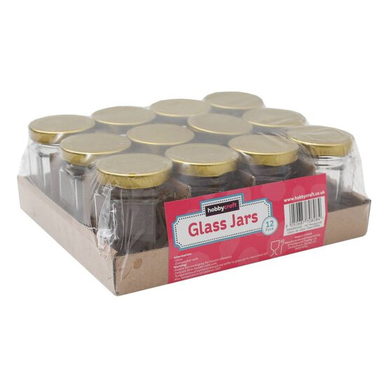 Clear Hexagonal Glass Jars 55ml 12 Pack image number 3
