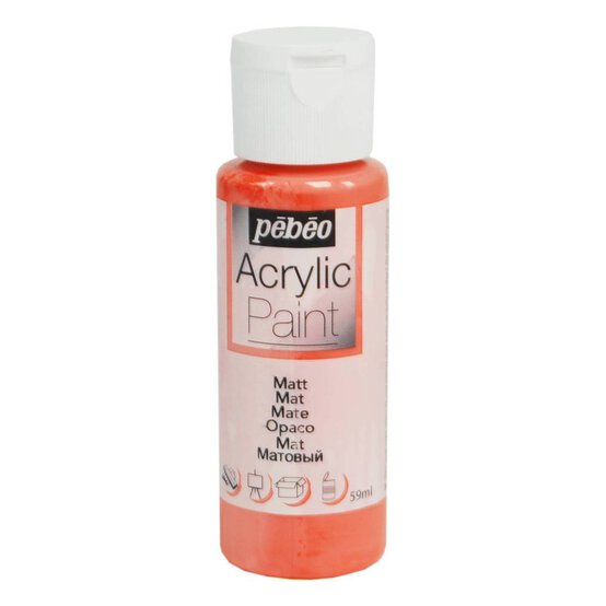 Pebeo Coral Matt Acrylic Craft Paint 59ml image number 1