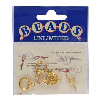 Beads Unlimited Gold Plated Toggle Clasp 13mm 3 Pack