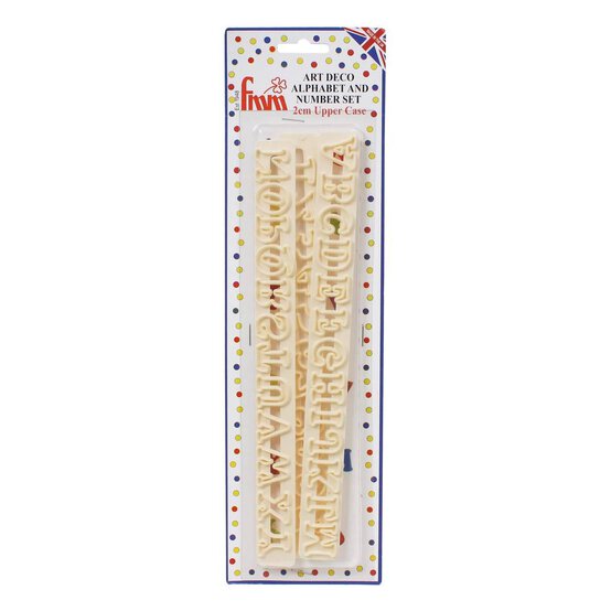 FMM Art Deco Alphabet and Number Cutters 3 Pieces image number 1