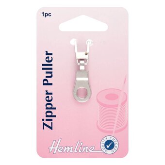 Hemline Zipper Puller Ring Silver