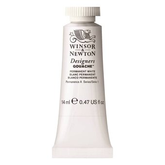 Winsor & Newton Permanent White Gouache Tube 14ml