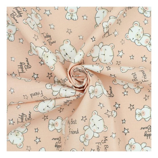 Coral Best Friend Cotton Poplin Fabric by the Metre image number 1