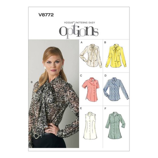 Vogue Women&rsquo;s Blouse Sewing Pattern V8772 (14-22) image number 1